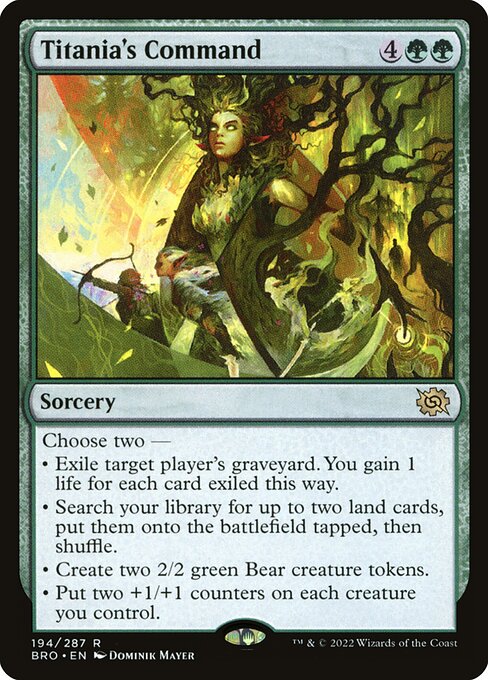 The Brothers' War - 194 - Titania's Command - Rare - G - Foil