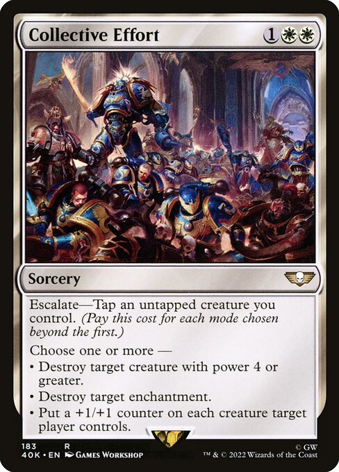 Warhammer 40,000 Commander - 183 - Collective Effort - Rare - W - Non-foil