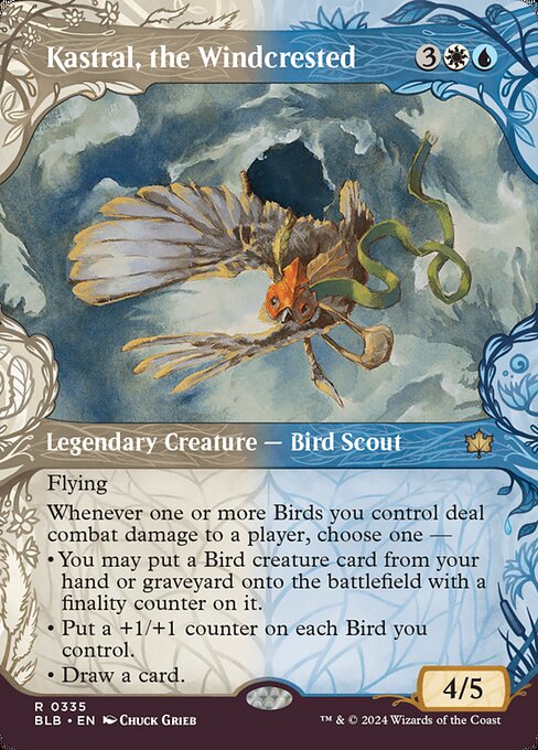 Bloomburrow - 335 - Kastral, the Windcrested - Rare - WU - Foil