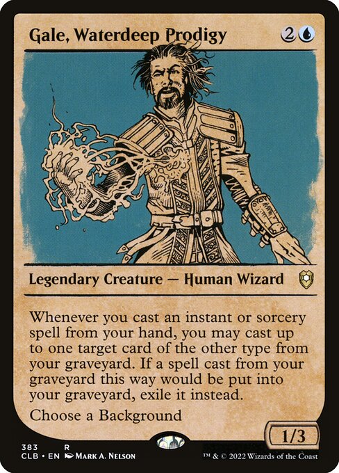 Commander Legends: Battle for Baldur's Gate - 383 - Gale, Waterdeep Prodigy - Rare - U - Foil