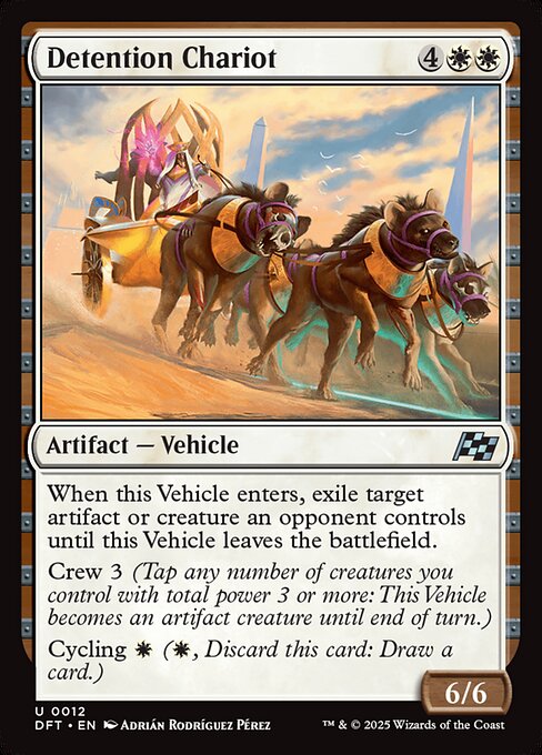 Aetherdrift - 12 - Detention Chariot - Uncommon - W - Foil