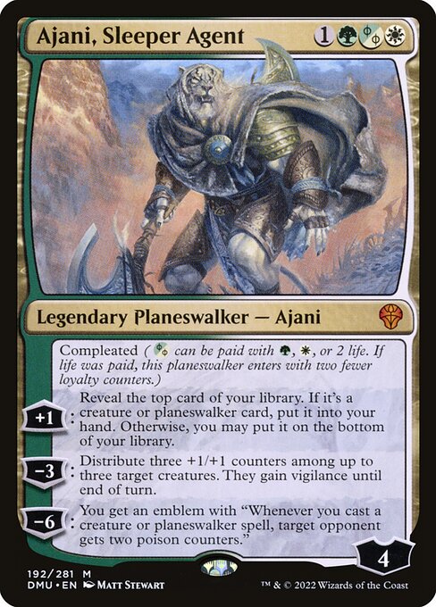 Dominaria United - 192 - Ajani, Sleeper Agent - Mythic - WG - Foil