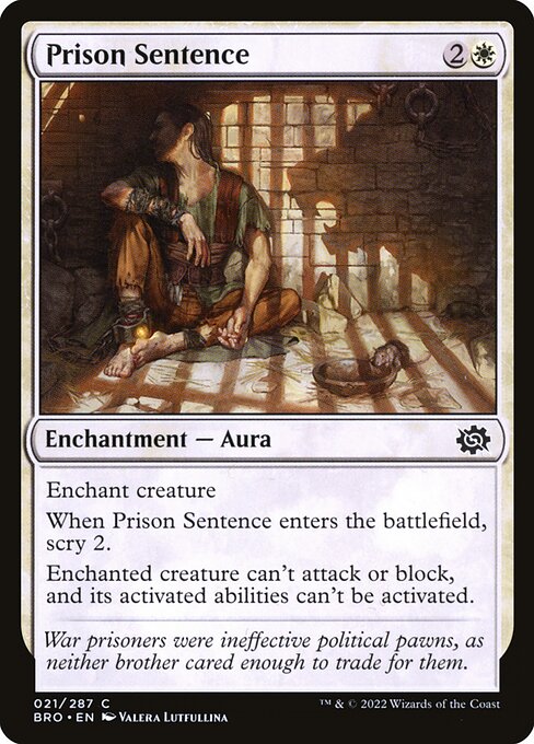 The Brothers' War - 21 - Prison Sentence - Common - W - Non-foil