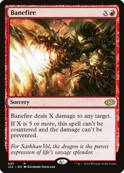 Jumpstart 2022 - 495 - Banefire - Rare - R - Non-foil