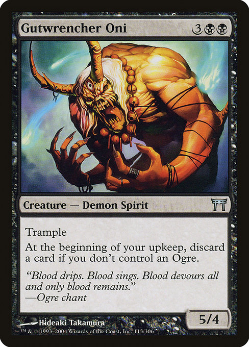 Champions of Kamigawa - 113 - Gutwrencher Oni - Uncommon - B - Non-foil