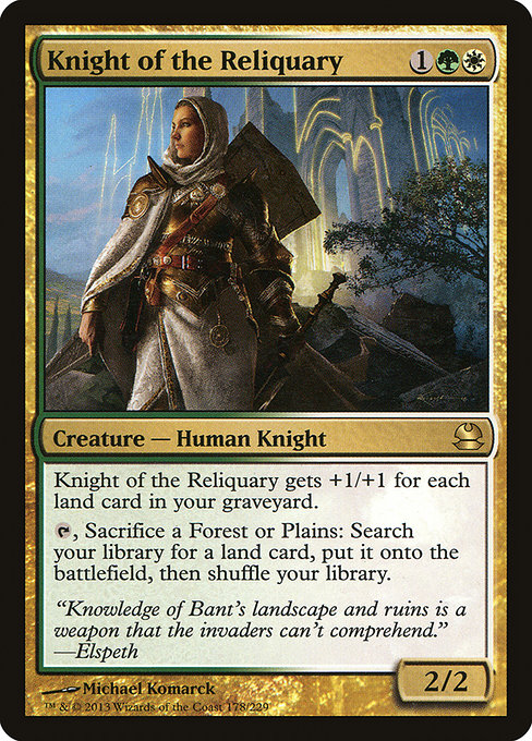 Modern Masters - 178 - Knight of the Reliquary - Rare - WG - Non-foil