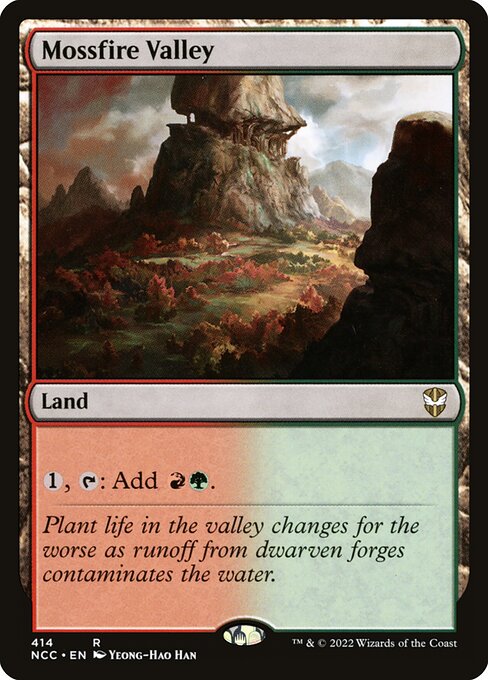 New Capenna Commander - 414 - Mossfire Valley - Rare - C - Non-foil