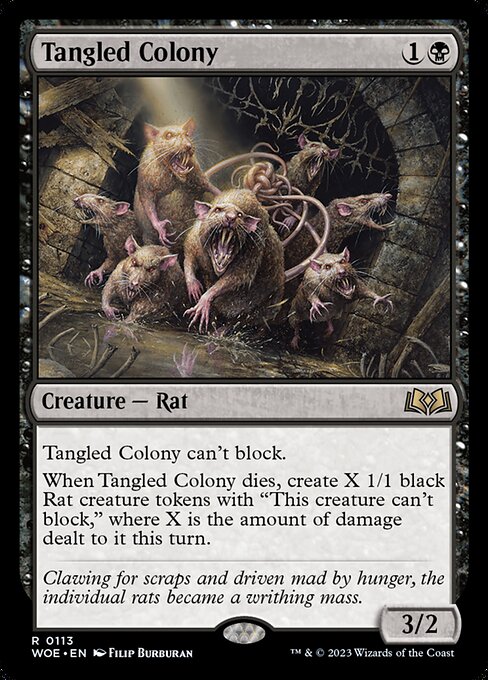 Wilds of Eldraine - 113 - Tangled Colony - Rare - B - Non-foil