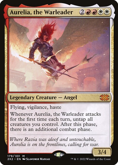 Double Masters 2022 - 179 - Aurelia, the Warleader - Mythic - WR - Non-foil