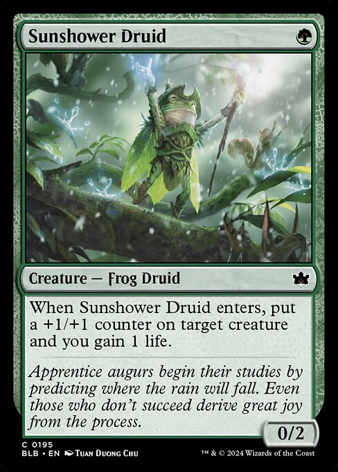 Bloomburrow - 195 - Sunshower Druid - Common - G - Foil