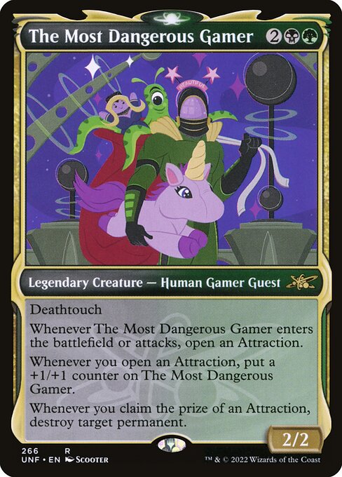 Unfinity - 266 - The Most Dangerous Gamer - Rare - BG - Foil