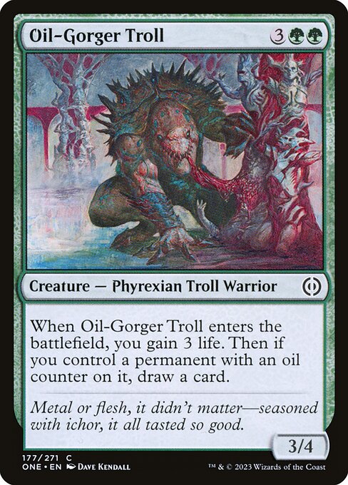 Phyrexia: All Will Be One - 177 - Oil-Gorger Troll - Common - G - Non-foil