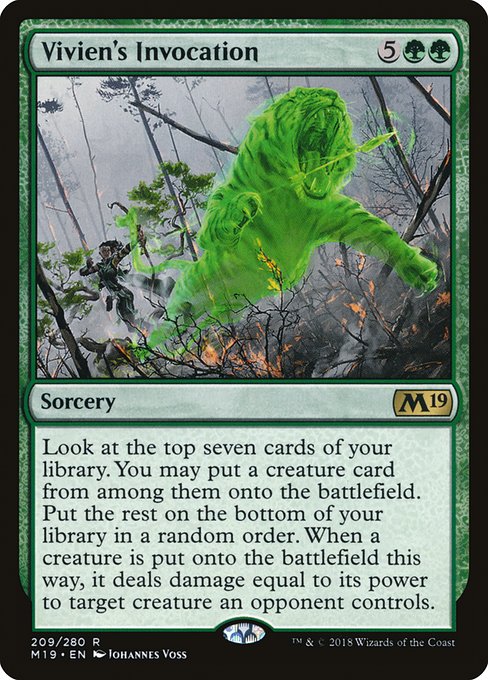 Core Set 2019 - 209 - Vivien's Invocation - Rare - G - Non-foil