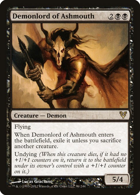 Avacyn Restored - 96 - Demonlord of Ashmouth - Rare - B - Non-foil