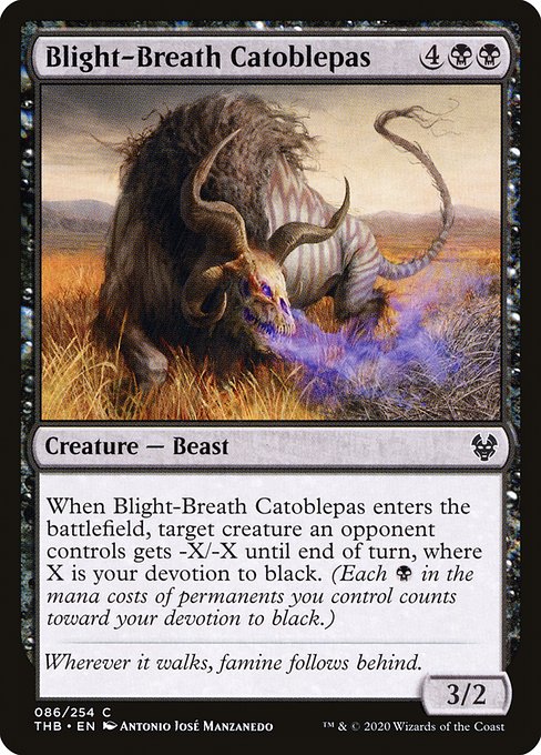 Theros Beyond Death - 86 - Blight-Breath Catoblepas - Common - B - Non-foil