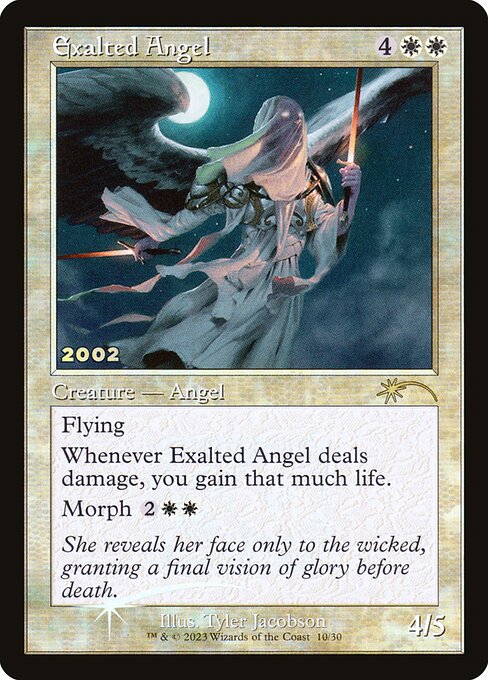 30th Anniversary Play Promos - 10 - Exalted Angel - Rare - W - Foil - Datestamped Promo