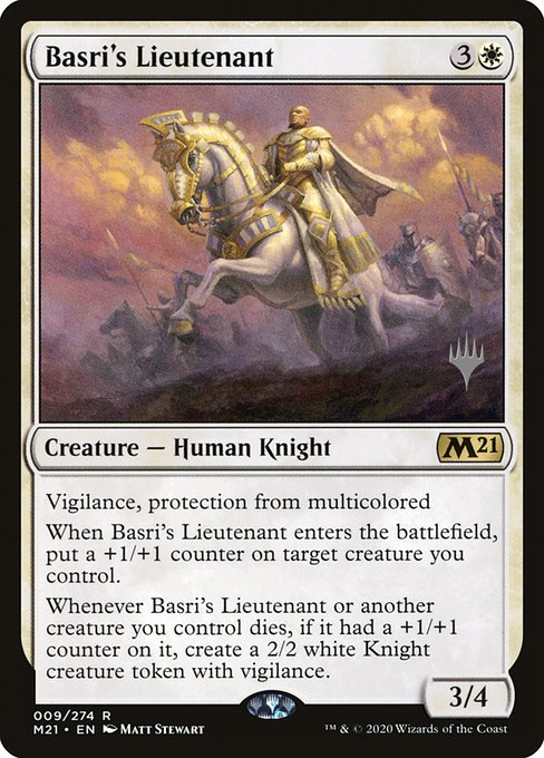 Core Set 2021 Promos - 9p - Basri's Lieutenant - Rare - W - Non-foil - Promo