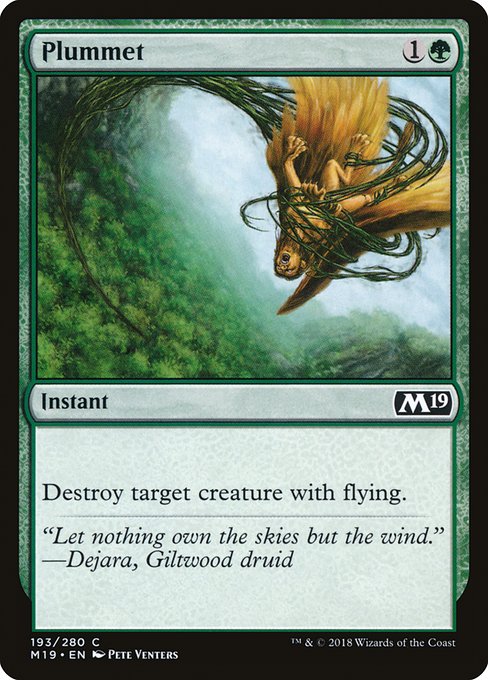 Core Set 2019 - 193 - Plummet - Common - G - Non-foil