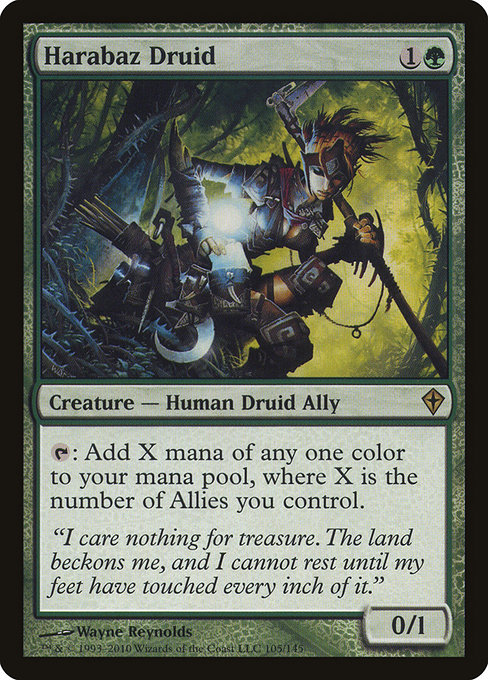 Worldwake - 105 - Harabaz Druid - Rare - G - Non-foil