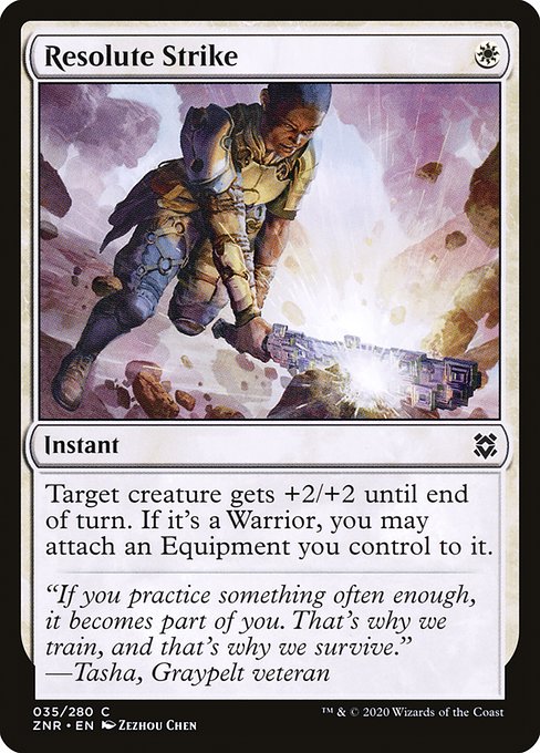 Zendikar Rising - 35 - Resolute Strike - Common - W - Foil
