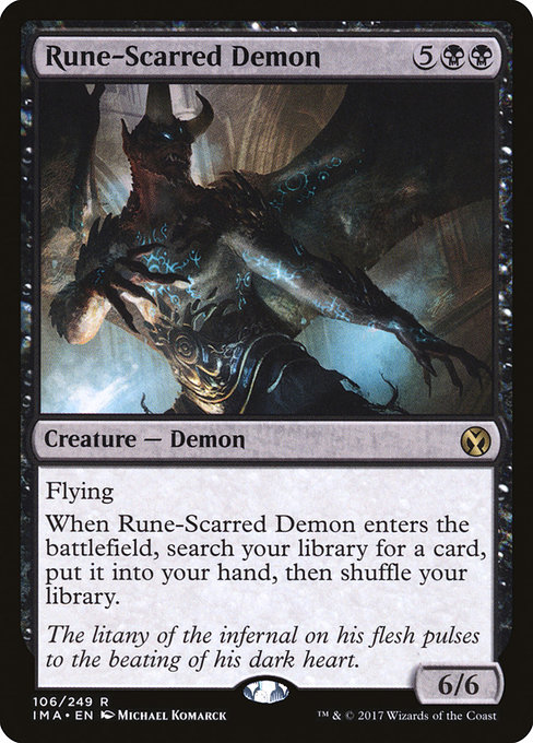 Iconic Masters - 106 - Rune-Scarred Demon - Rare - B - Foil