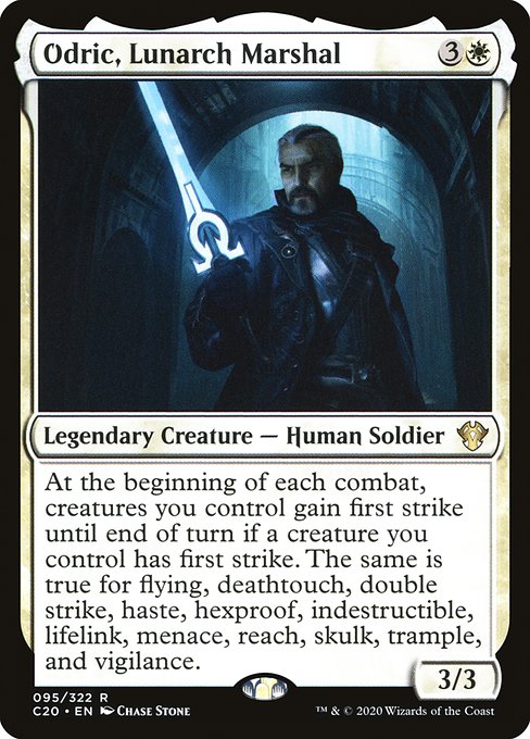Commander 2020 - 95 - Odric, Lunarch Marshal - Rare - W - Non-foil