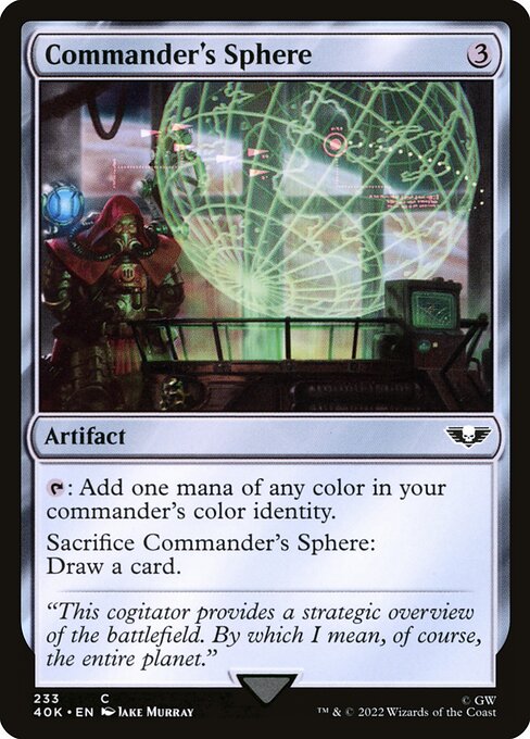 Warhammer 40,000 Commander - 233 - Commander's Sphere - Common - C - Non-foil