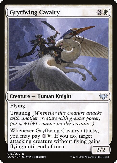 Innistrad: Crimson Vow - 16 - Gryffwing Cavalry - Uncommon - W - Non-foil