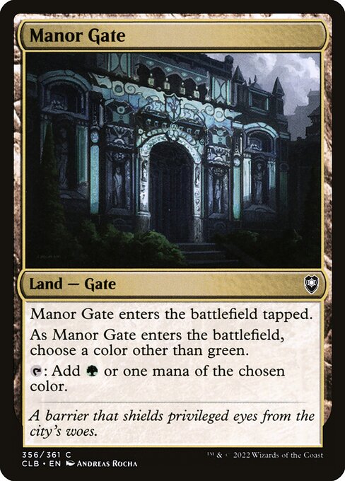 Commander Legends: Battle for Baldur's Gate - 356 - Manor Gate - Common - C - Non-foil