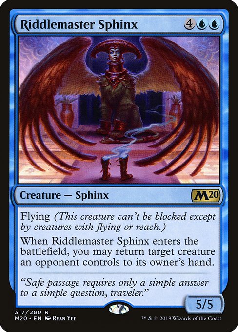 Core Set 2020 - 317 - Riddlemaster Sphinx - Rare - U - Non-foil