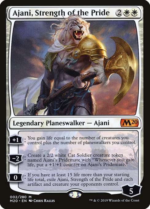 Core Set 2020 - 2 - Ajani, Strength of the Pride - Mythic - W - Foil