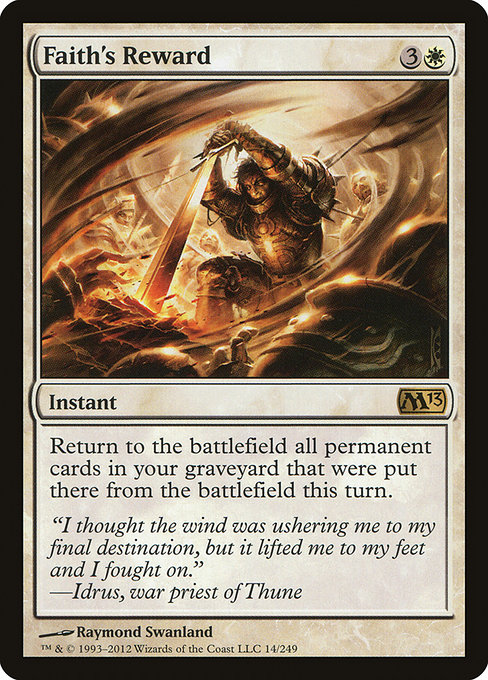 Magic 2013 - 14 - Faith's Reward - Rare - W - Non-foil
