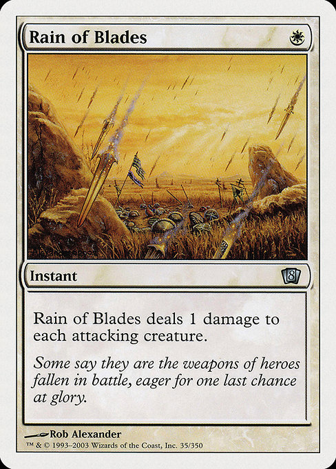 Eighth Edition - 35 - Rain of Blades - Uncommon - W - Non-foil