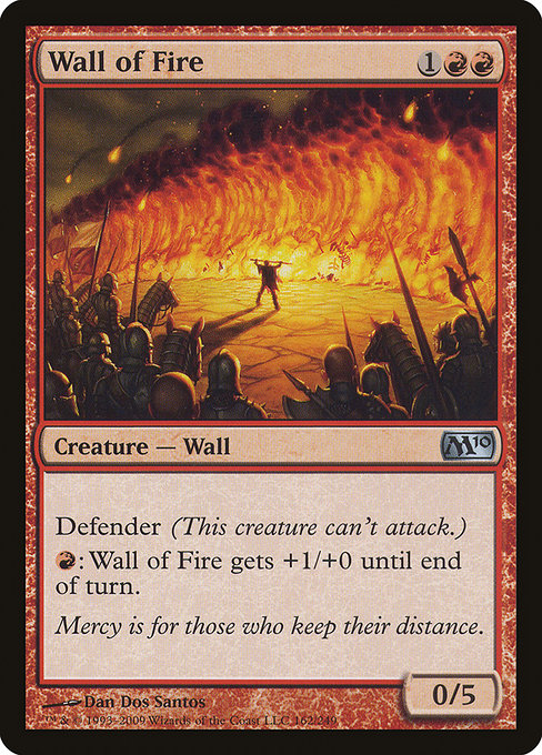 Magic 2010 - 162 - Wall of Fire - Uncommon - R - Non-foil