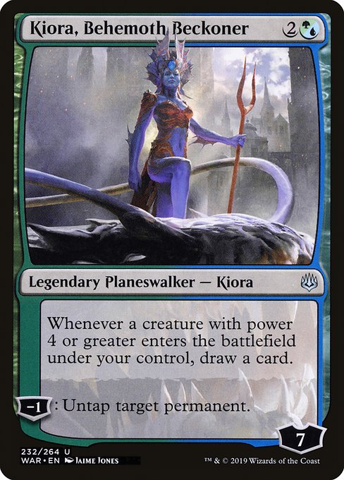 War of the Spark - 232 - Kiora, Behemoth Beckoner - Uncommon - UG - Non-foil