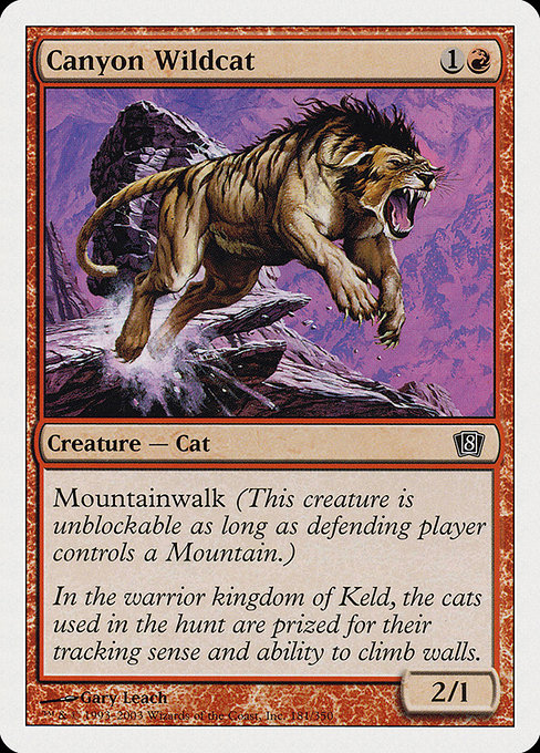 Eighth Edition - 181 - Canyon Wildcat - Common - R - Non-foil