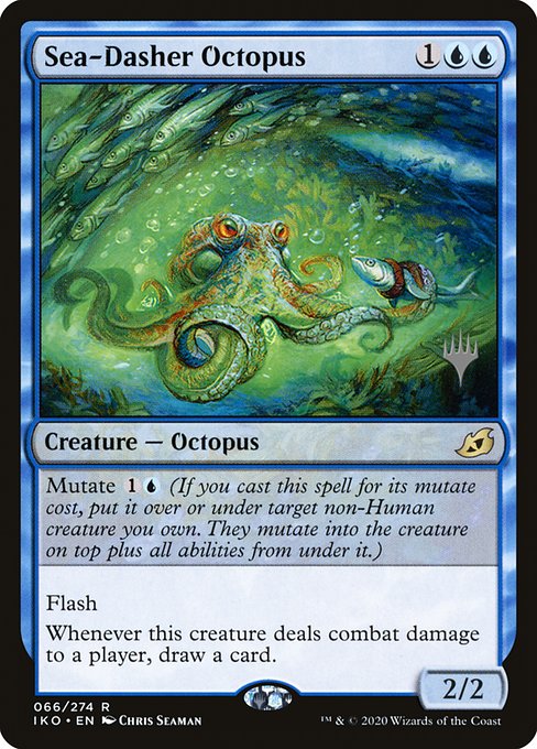 Ikoria: Lair of Behemoths Promos - 66p - Sea-Dasher Octopus - Rare - U - Foil - Promo
