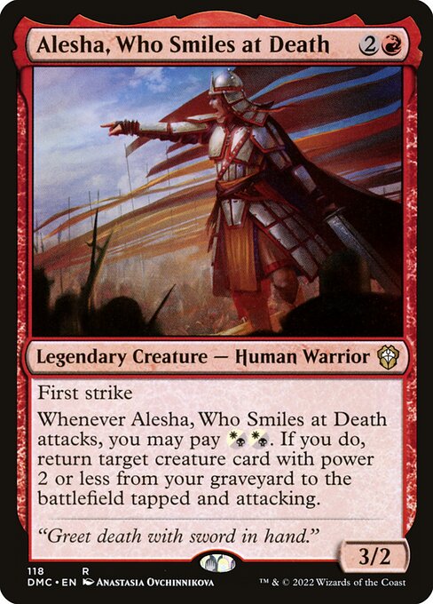 Dominaria United Commander - 118 - Alesha, Who Smiles at Death - Rare - R - Non-foil