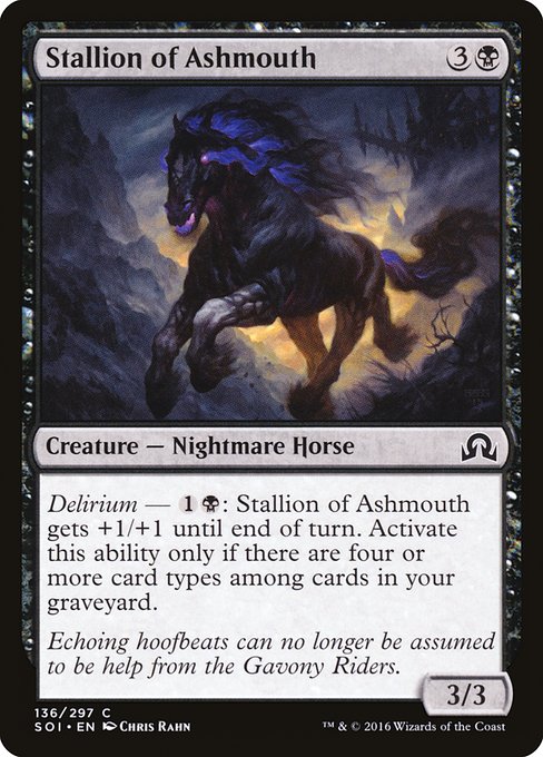 Shadows over Innistrad - 136 - Stallion of Ashmouth - Common - B - Non-foil