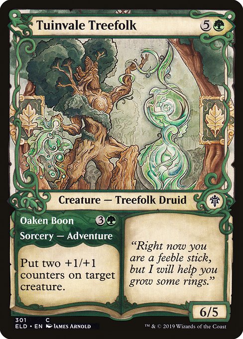Throne of Eldraine - 301 - Tuinvale Treefolk // Oaken Boon - Common - G - Non-foil