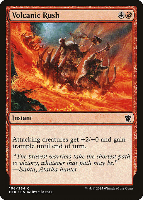 Dragons of Tarkir - 166 - Volcanic Rush - Common - R - Non-foil