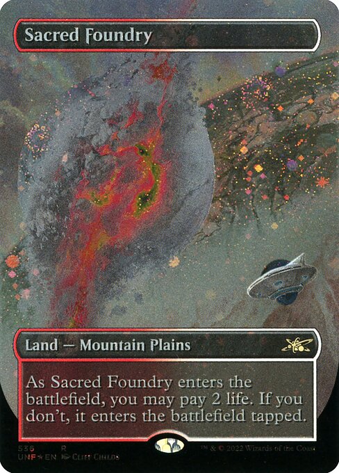 Unfinity - 536 - Sacred Foundry - Rare - C - Galaxy Foil