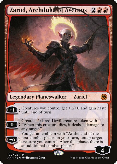Adventures in the Forgotten Realms - 172 - Zariel, Archduke of Avernus - Mythic - R - Foil
