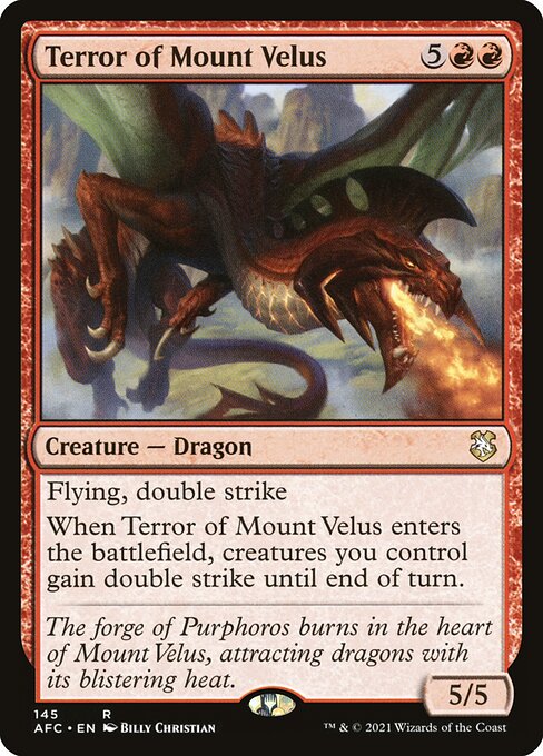 Forgotten Realms Commander - 145 - Terror of Mount Velus - Rare - R - Non-foil