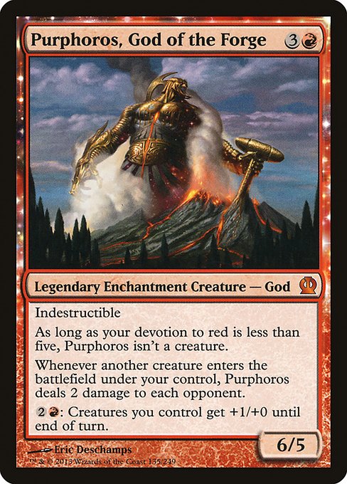 Theros - 135 - Purphoros, God of the Forge - Mythic - R - Non-foil