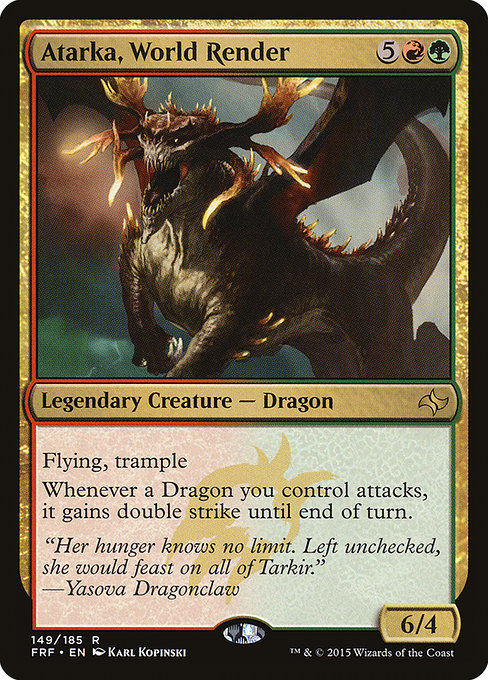 Fate Reforged - 149 - Atarka, World Render - Rare - RG - Non-foil