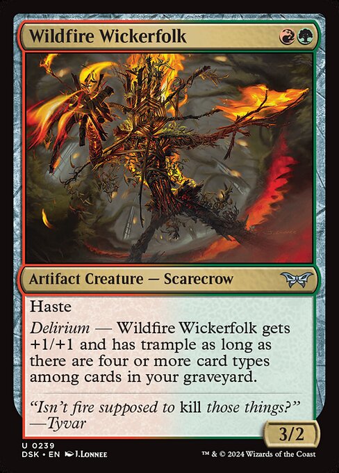 Duskmourn: House of Horror - 239 - Wildfire Wickerfolk - Uncommon - RG - Non-foil