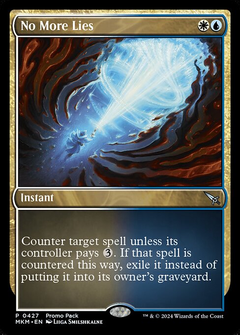 Murders at Karlov Manor - 427 - No More Lies - Uncommon - WU - Foil Promo