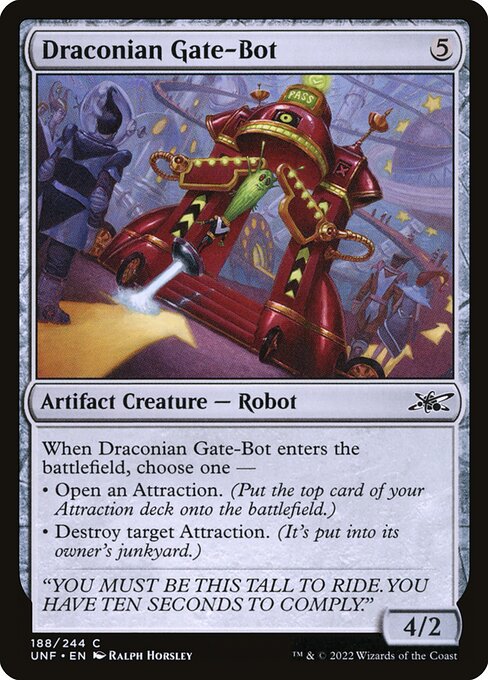 Unfinity - 188 - Draconian Gate-Bot - Common - C - Foil