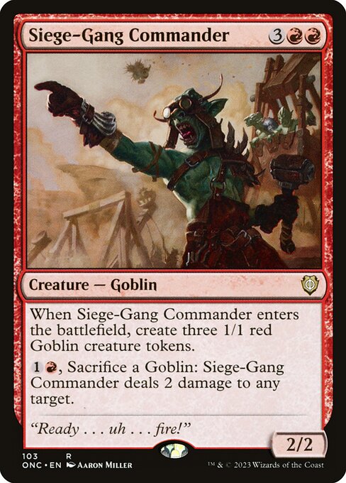 Phyrexia: All Will Be One Commander - 103 - Siege-Gang Commander - Rare - R - Non-foil